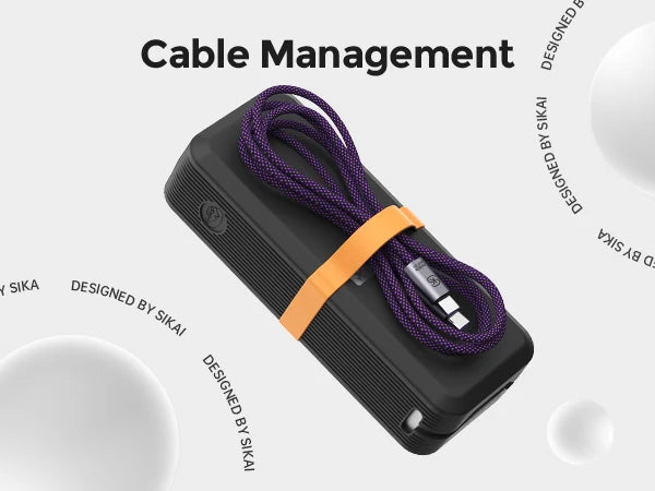 SIKAI Silicone Protective Case for Anker 300W 26250Mah PowerBank Travel-Friendly with Cable Storage Airplane Safe