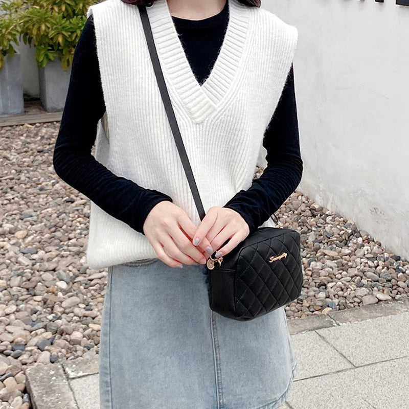 New·Fashion Ladies Crossbody Bags Luxury Tassel Small Messenger Bag For Women Lingge Embroidery Casual Female Shoulder Bag