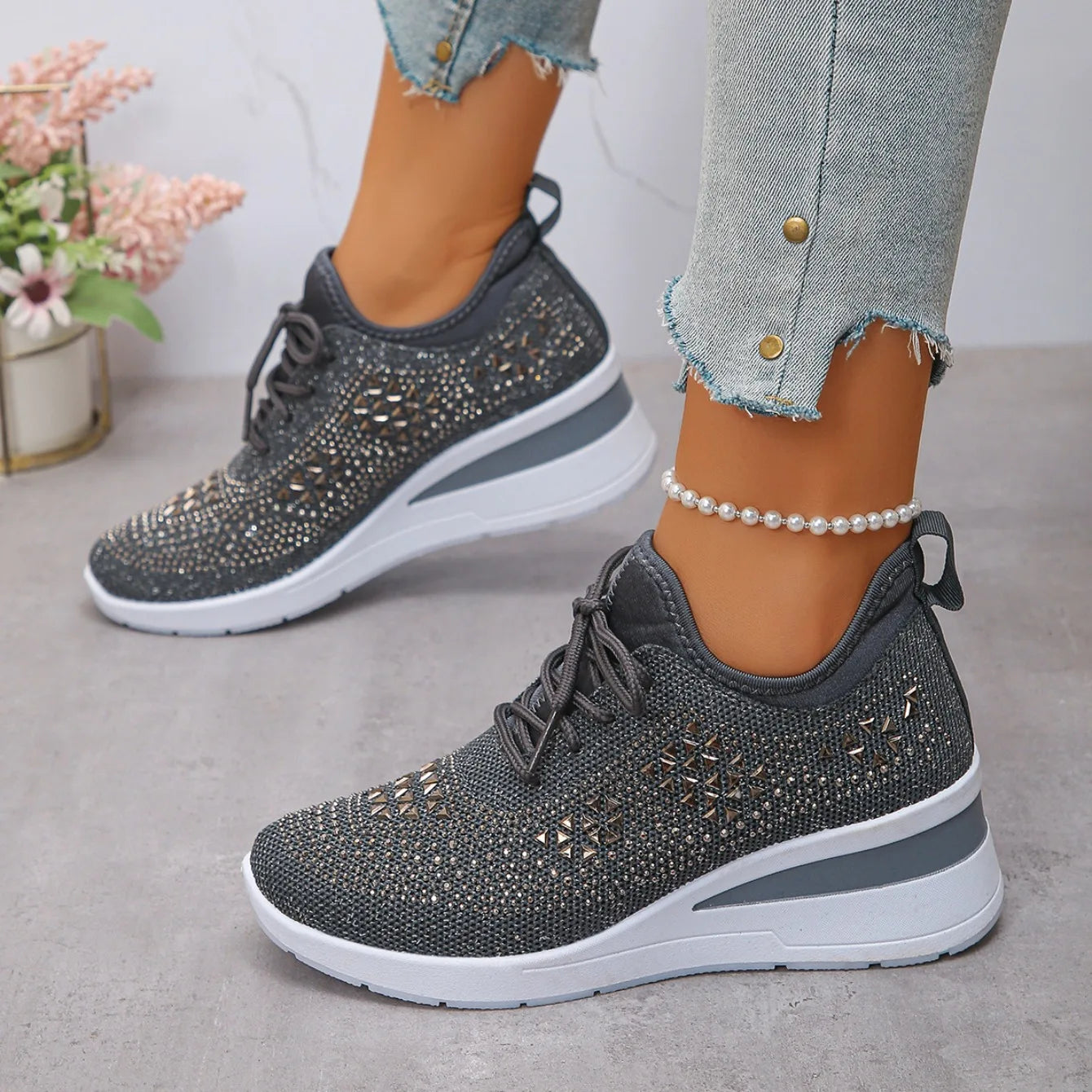 Women Sneakers 2025 New Mesh Outdoor Platform Sneakers Women Wedges Thick Bottom Breathable Casual Tennis Vulcanize Shoes Women