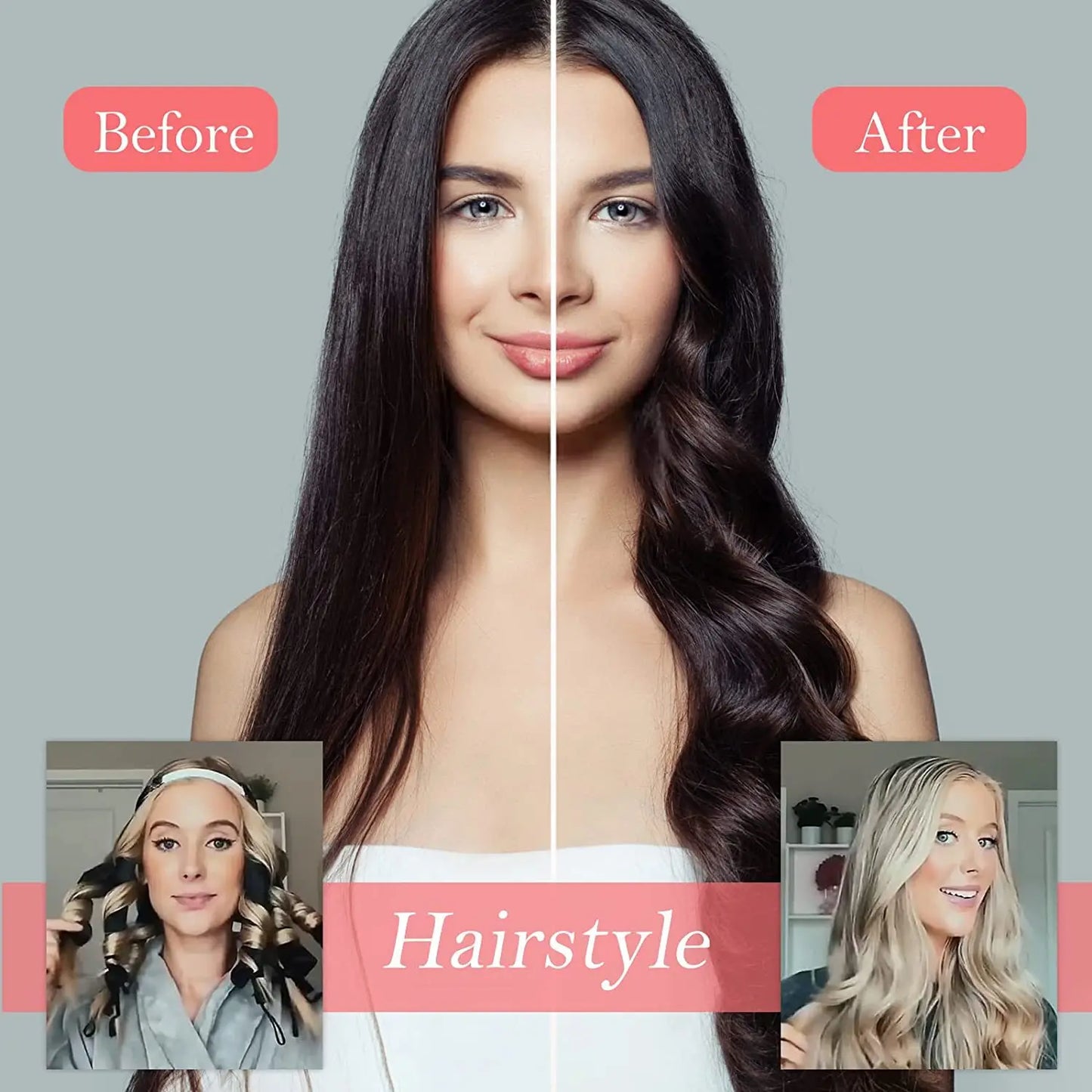 Lazy Hair Curler Hair Rollers Heatless Curling Rod Headband Curls Silk Ribbon Sleeping Soft Wave Formers No Heat Curls Ribbon