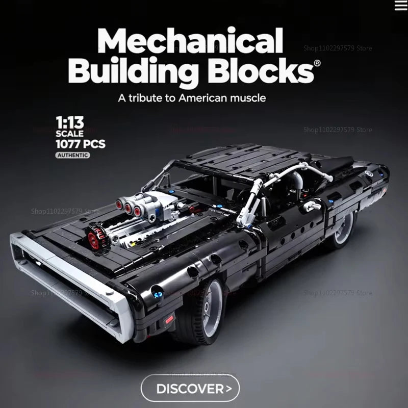 Technical 1077 PCS  Racing Car Building Blocks Model Assemble Bricks DIY Toy For Kid Boy Adult Birthday Christmas Gifts collect