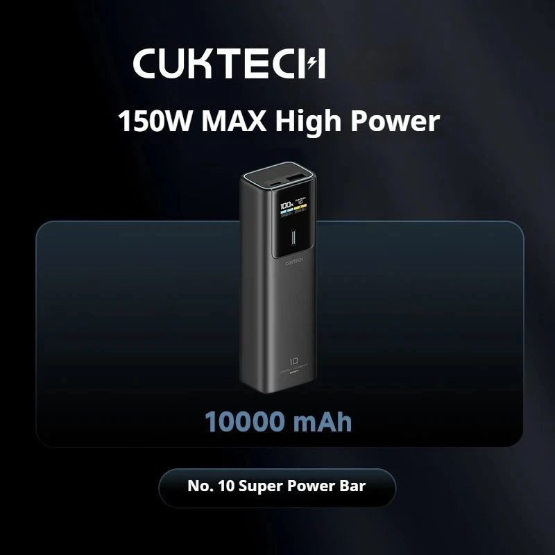 CUKTECH No.10 150w Power Bank Two-Way Fast Charge 10000mAh Portable Powerbank Fast Charging For iPhone16 15 14pro Max Huawei
