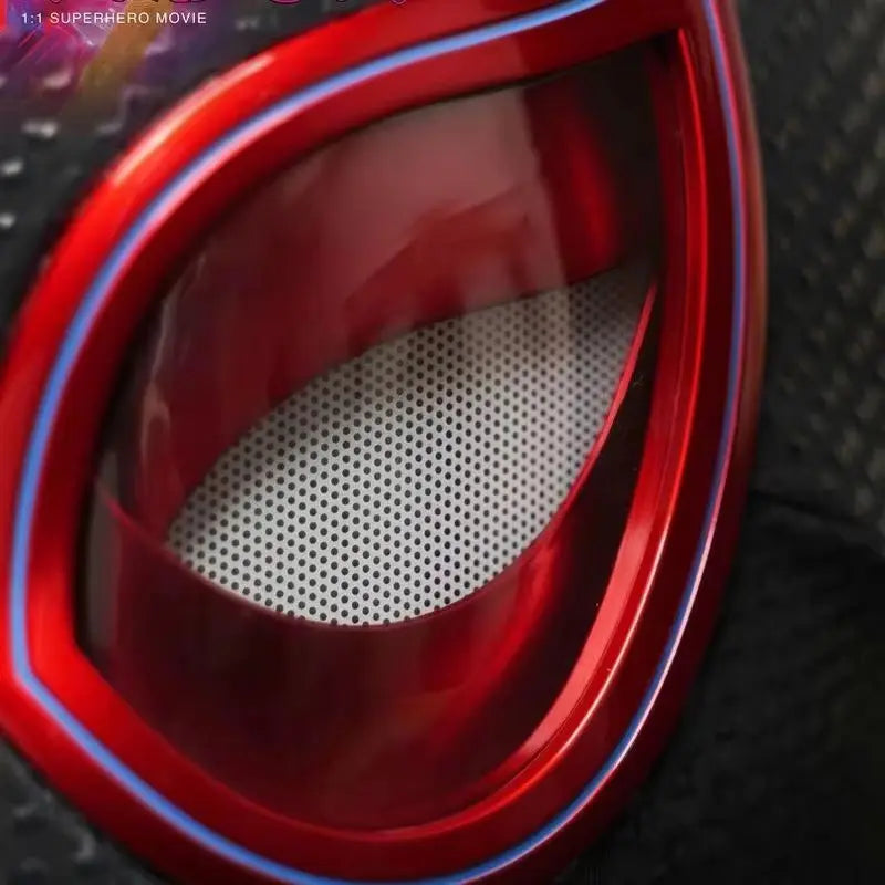 1:1 Miles Morales Mask with Movable Eyes Mascara Electric Gwen Spider-Man Helmet Ring Control Halloween Cosplay Mask Toy Gift