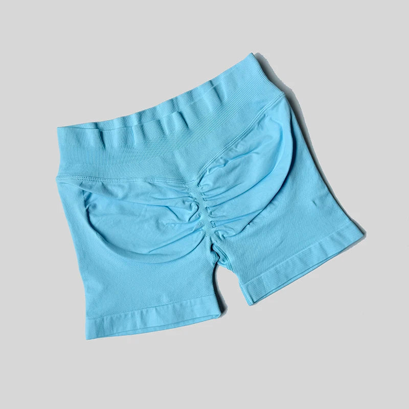 Women Casual Sports Shorts Summer Thin High Waist Shorts 4.5" Low Ribbed Band Running Breathable Short Pants