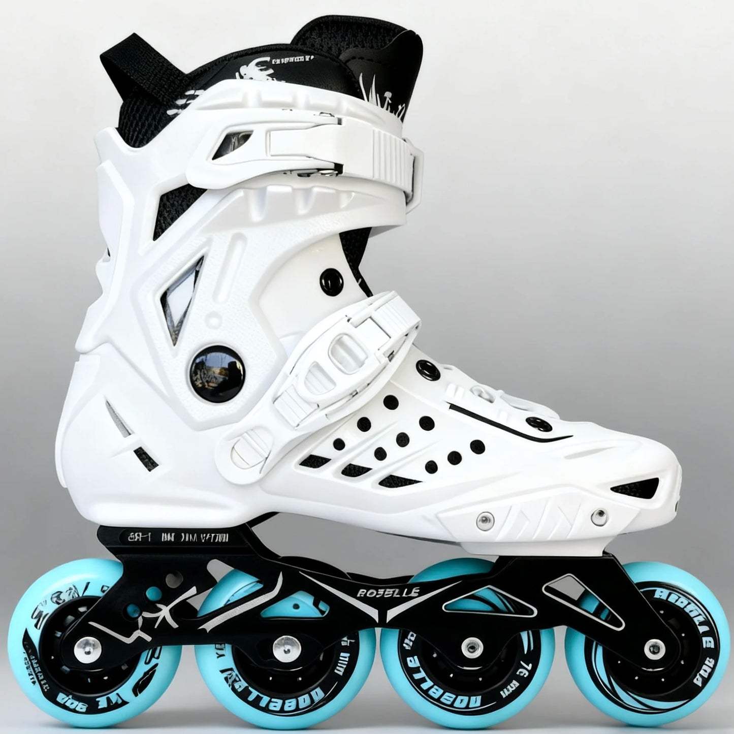BKU 80mm PU Durable Replacement Wheels (8PCS) - Compatible with Inline Skates Scooters Strollers Suitcases