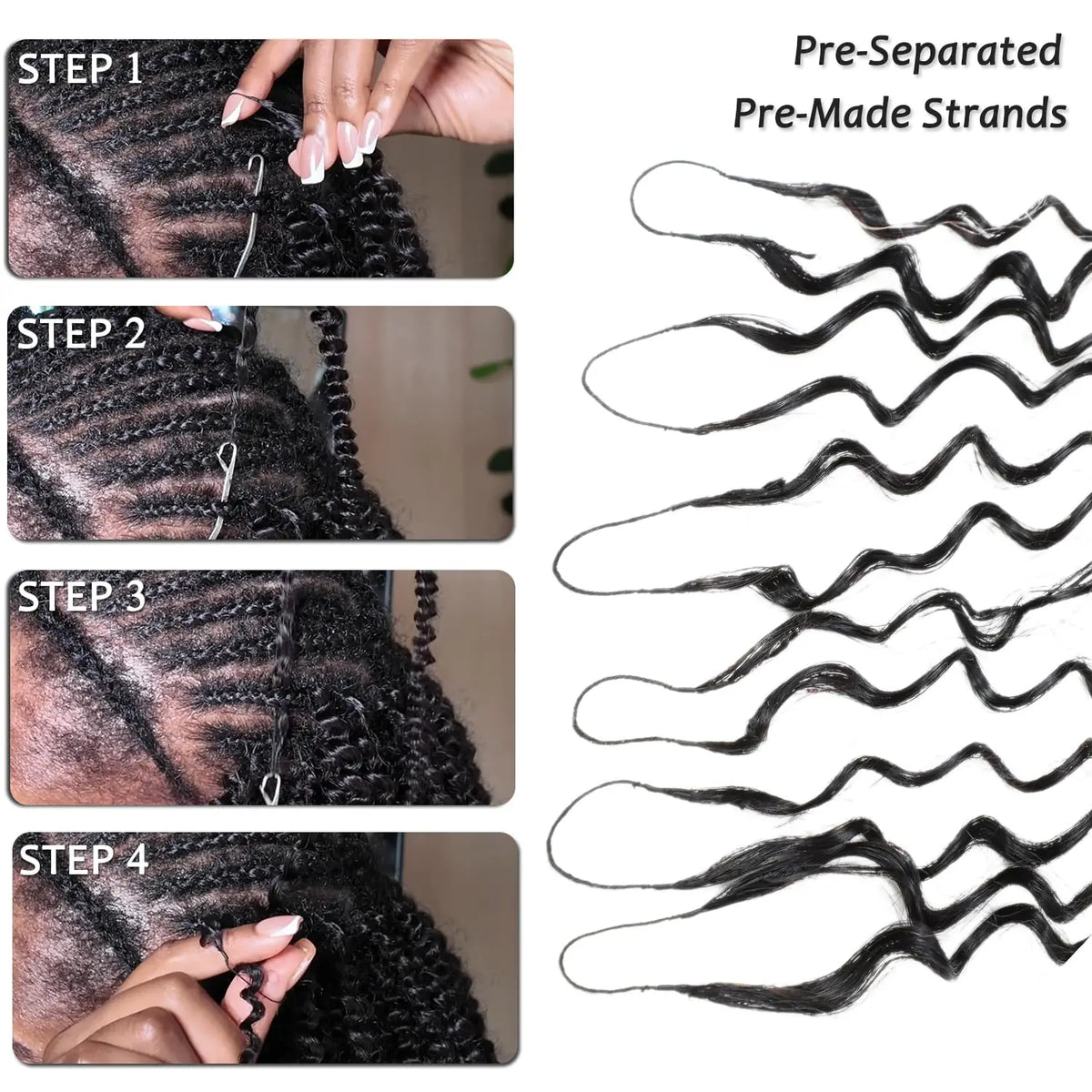 Afro Kinky Curly Crochet Human Hair 12A Miracle Knots Small Spirals Curly Crochet Hair Pre Separated Feather Crochet Human Hair