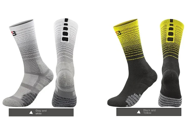 Sport Cycling Basketball Socks Compression Running Man Black Trend Breathable Long Hiking Damping Athletic Professional Big Kids