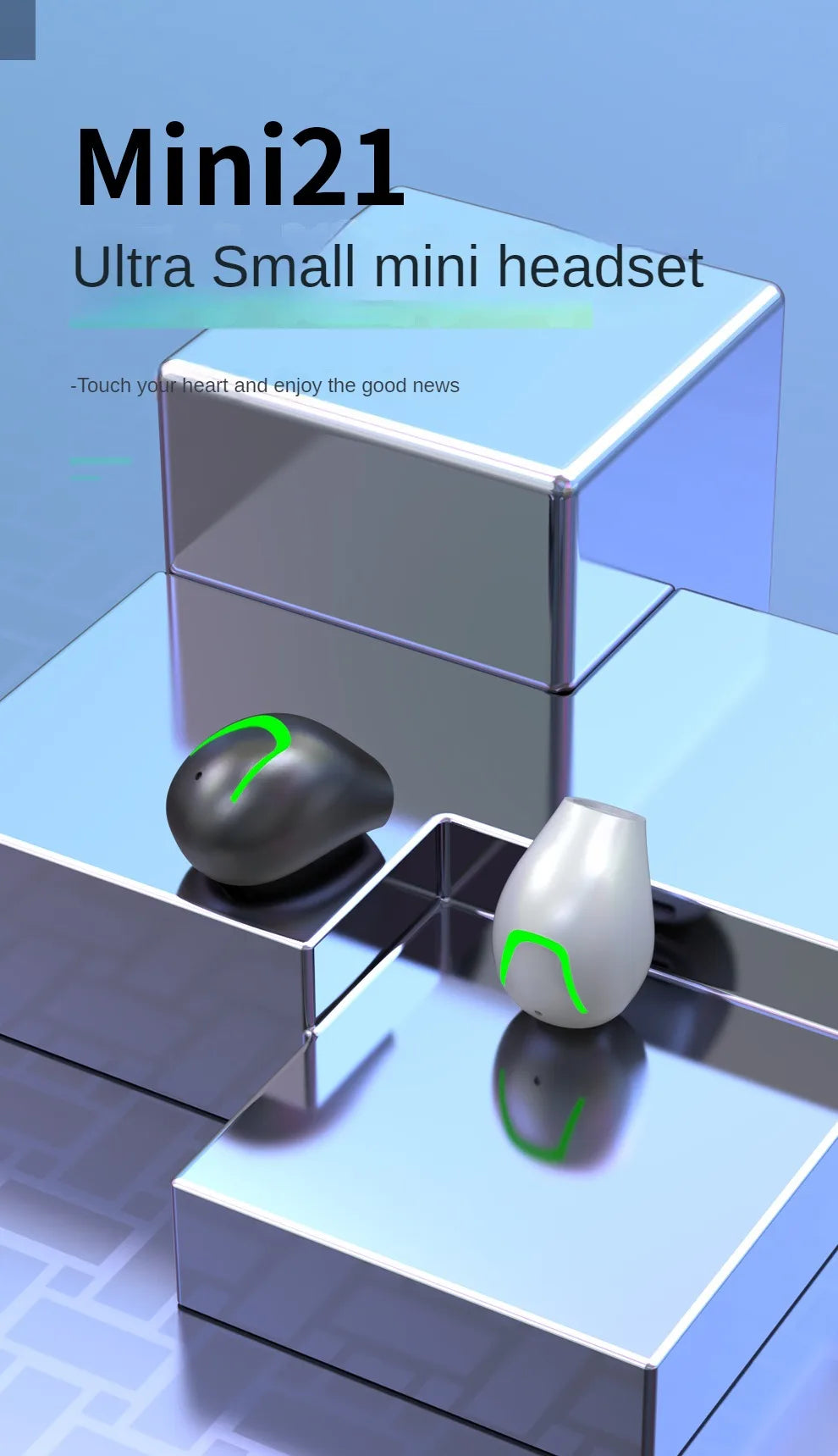 Mini Invisible Headset Bluetooth 5.3 in-ear Earphone TWS Wireless Headphone Noise Reduction HiFi Earbuds for XIAOMI iPhone