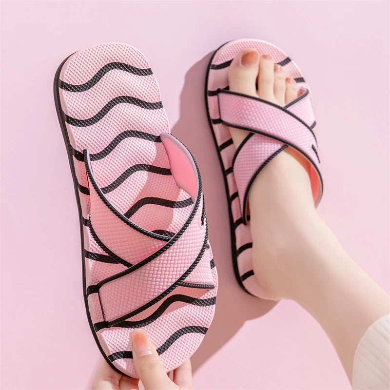 Couple Style Men's and Women's New Summer Beach Shoes Lightweight Flip-Flops Non-Slip Large Size Slippers Thick-Soled Anti-Odor