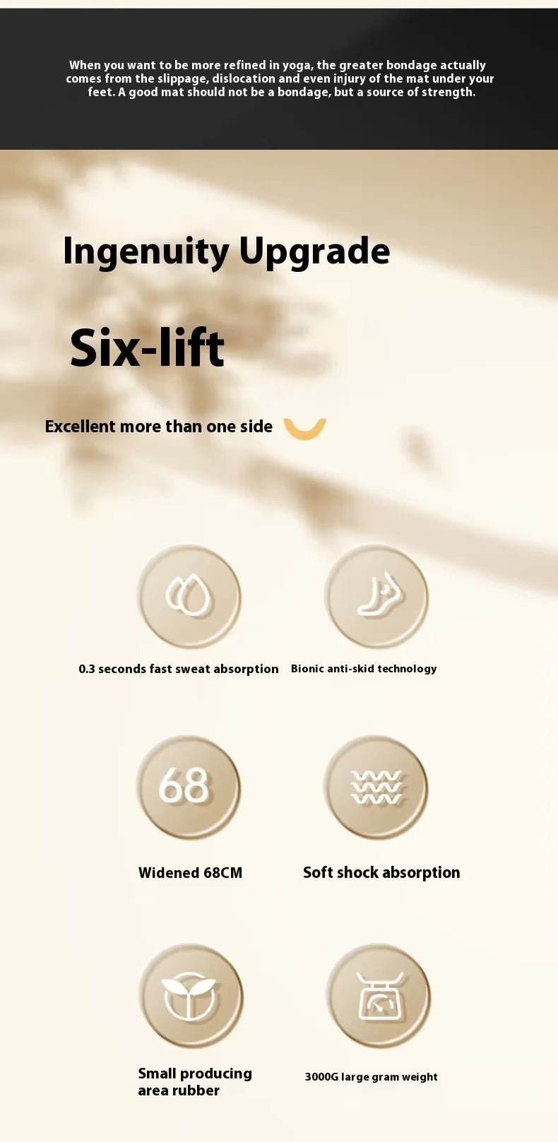 5mm Thick Yoga Mat 2025 - Women's Natural Rubber & PU, Anti-Slip Home Fitness Mat with Custom Design