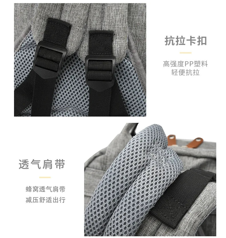Diaper Bag Backpack for Stroller Waterproof Mummy Large Capacity Outdoor Travel Nappy Maternity Bag with Portable Changing Pad