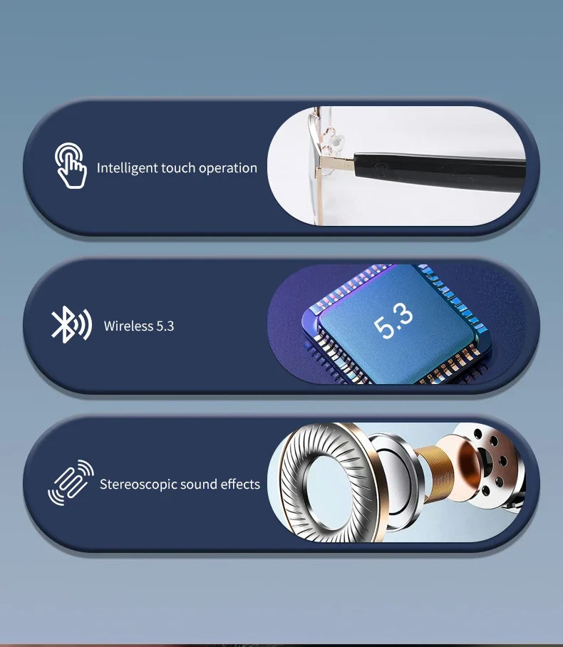 CLLOIO Wireless Bluetooth Smart  Glasses Men Myopia Prescription Photochromic Sunglasses Women Anti Blue Ray Reading Glasses