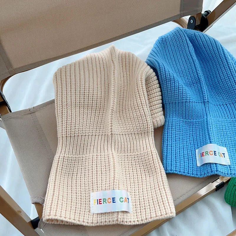 2-8 Years Old Boys Girls Beanie Hat  Balaclava Scarf Wrap Winter Windproof Face Covering for Skiing Climbing Outdoor Caps