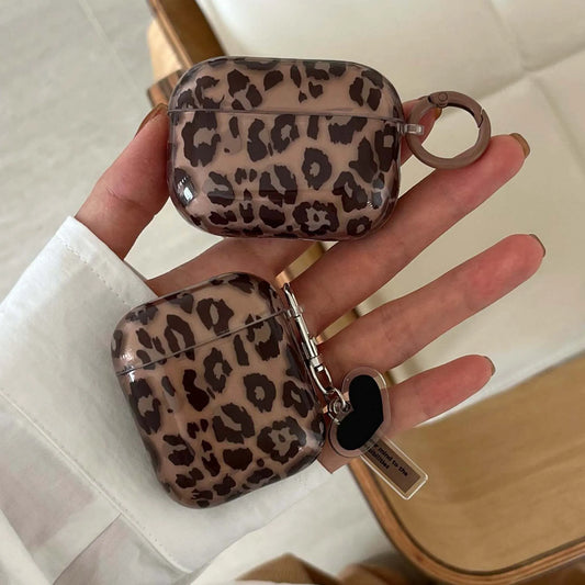 Brown amber cool imd earphone case wireless bluetooth charging box for appe airpods 4 3 pro 2nd 2 1 headset cover fundas