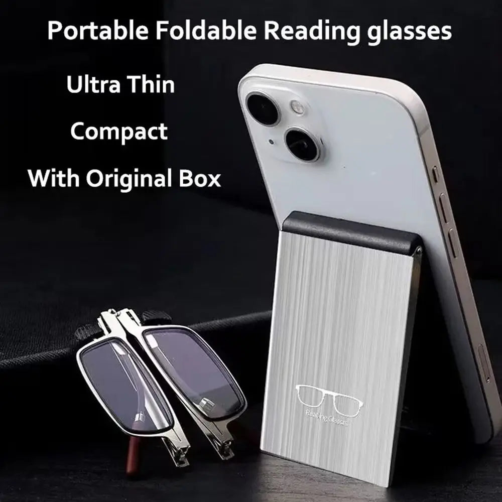 Blue Ray Blocking Anti-Blue Light Reading Glasses Mobile Phone Holder Portable Optical Spectacle Eyeglass Ultralight Metal