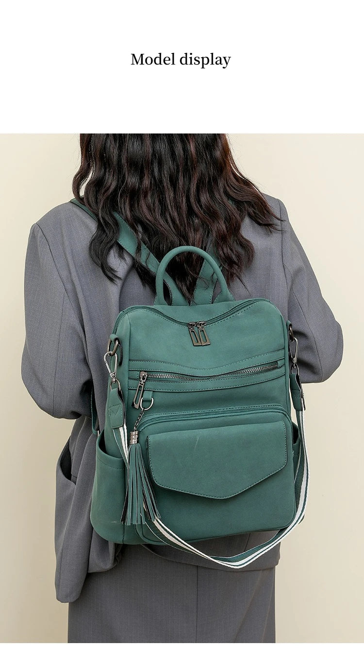 Winter Women's Backpack European Retro Two-shoulder Bag Luxury PU Composite Bag Commuter Single Shoulder Bag Leisure Travel Bags
