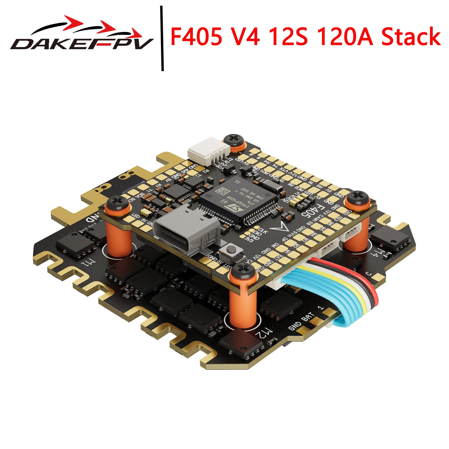 DAKEFPV F405 V3 FC 12S 100A / 120A Stack Betaflight Ardupilot INAV F4 Flight controller for FPV Freestyle Drone Model