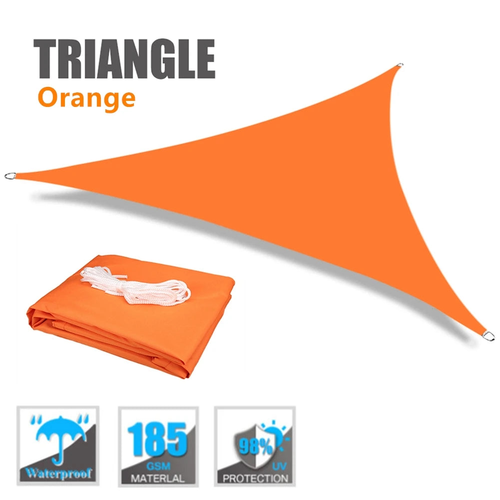 Waterproof Triangle Sun Shade Sail Canopy 98%UV Block Sun Shelters For Outdoor Facility&Activities Backyard Awning Camping Tents