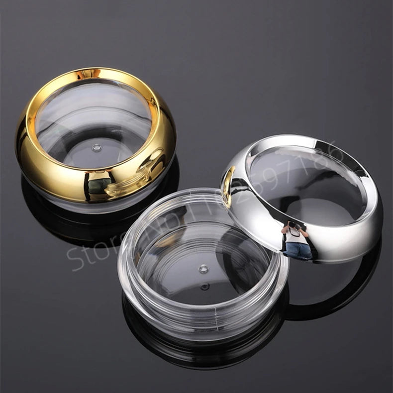 Capsule Bottles Gold Cap Silver Split Pills Acrylic Cream Jar Eyeshadow Sub Travel Box Empty Plastic Portable Storage Containers