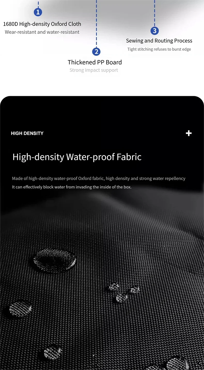 Heavy-Duty 72L Trunk Organizer for Car Large-Capacity Foladable Storage Box High-Density Oxford Cloth Waterproof Car Organizer