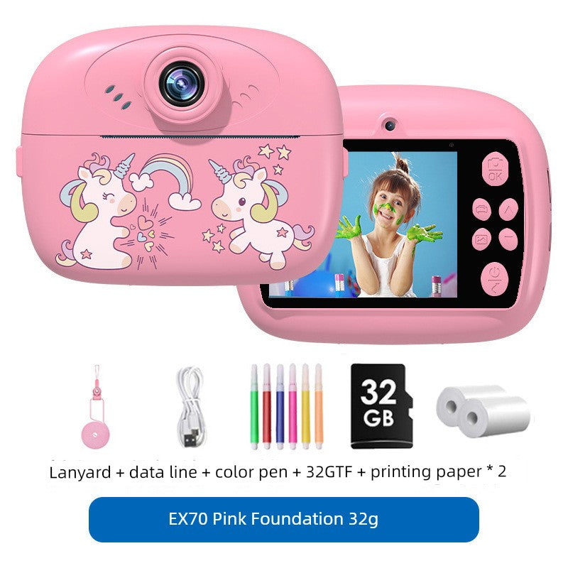 Children's Camera Toy Gift for Boys and Girls, Can Take Pictures and Print, Baby Digital Instant Camera, 2025 Student Model