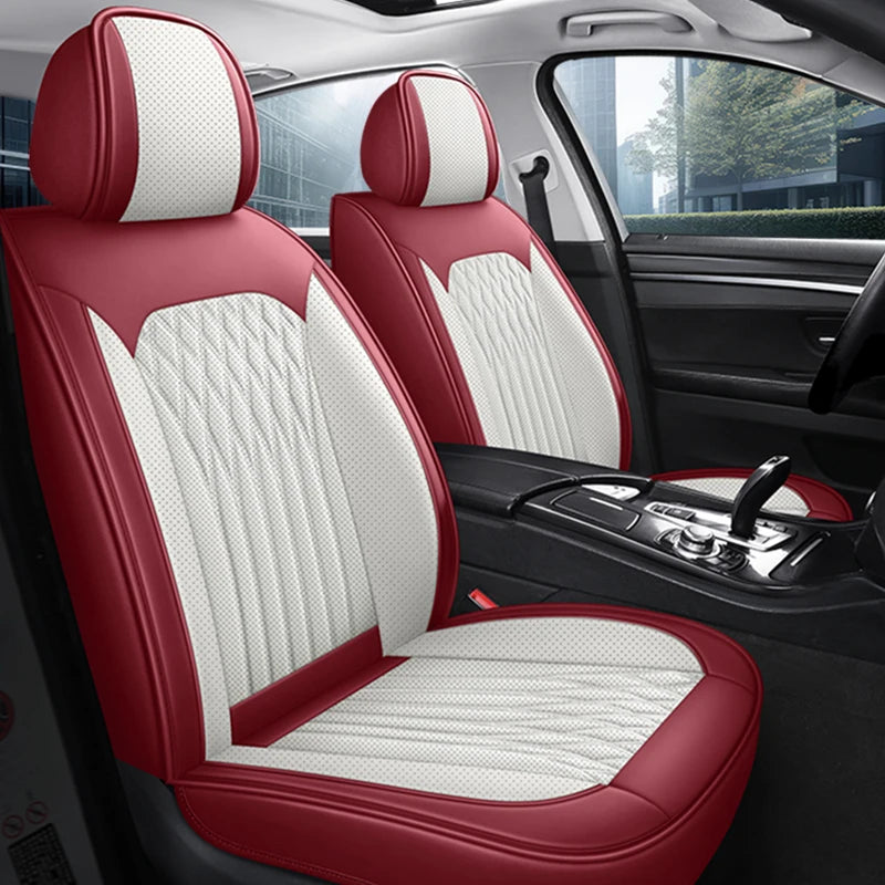 Single Front Car Seat Cover, Full-Wrap Design, Breathable Perforated PU Leather, Universal Fit for Most Sedans, Trucks & SUVs