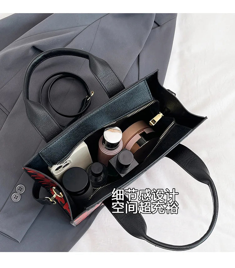 PU Leather Casual Crossbody Bags for Women Ladies Luxury Designer Tote Handbag Female Large Capacity Travel Shoulder Bag Sac