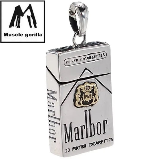 Necklace Pendant Pure 925 Sterling Silver Creative Cigarette Box Model Luxury Fine Jewellery Women Men 2025 St Valentine Day P41