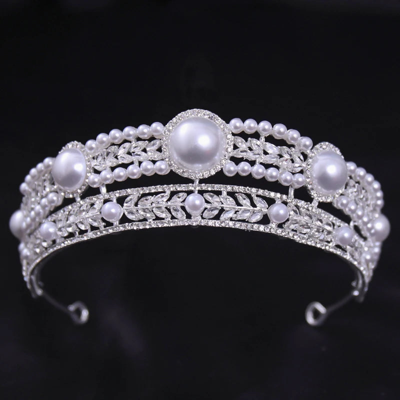 Bridal Wedding Hair Accessories Silver Crystal Hair crown alloy diamond crown women's fashion high-end atmospheric headdress