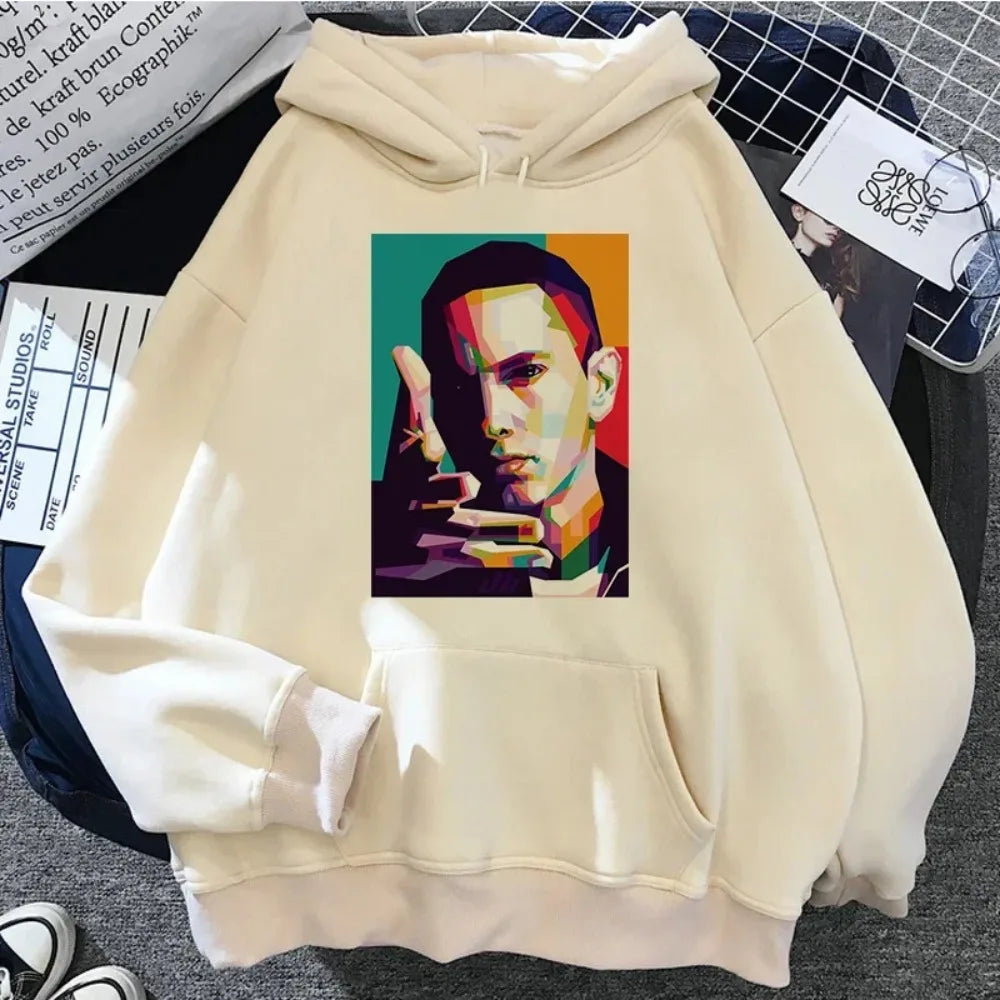 Eminem Print Hoodies Men/Women Casual Fashion Hooded Shirt Woman y2k Long Sleeves Pullover Fashion HipHop Sweatshirts Harajuku