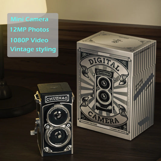 CHUZHAO Retro Mini Digital Camera With 1.54in Screen CMOS 12MP 1080P Travel Portable Vintage Video Recorder for Birthday Gift