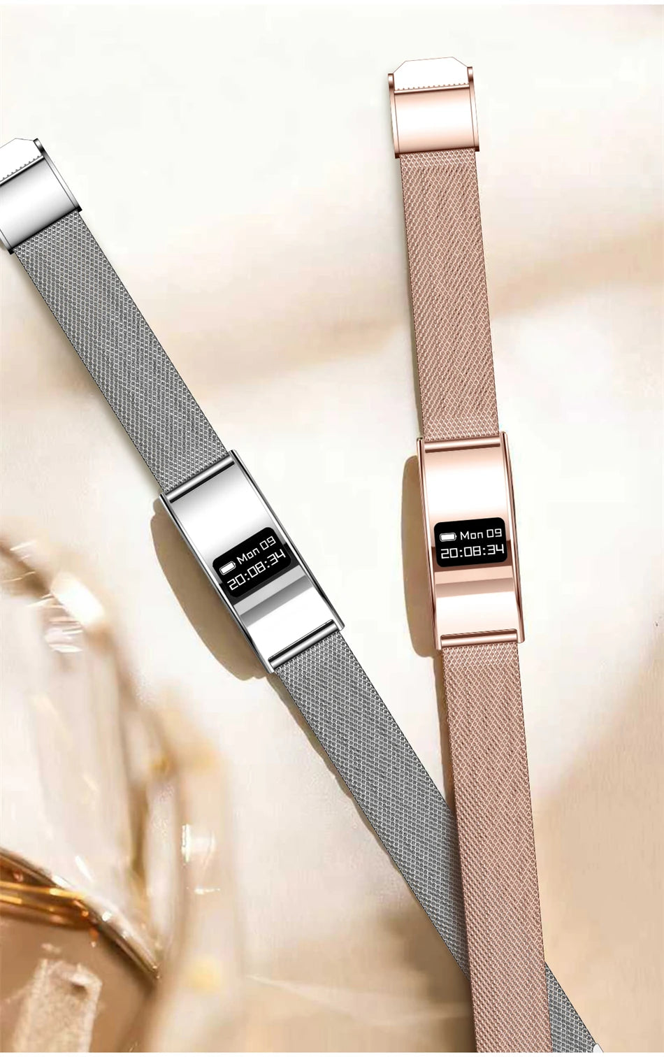 New Smart Bracelet Men Women Health Fitness Tracker Heart Rate HRV Monitor Sport Band Call Reminder Smart Watch for Android iOS