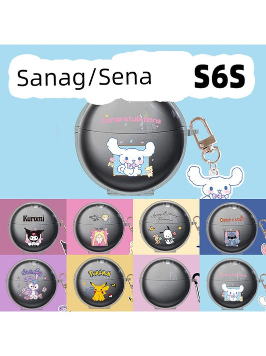 S6s Ultra Protective Case for Sanag Serena Small Nebula S6s Bluetooth Headphone Case New Arrival S6spro Transparent Silicone Earphone Case Pro Drop-Resistant Soft Case Cartoon Cute Female