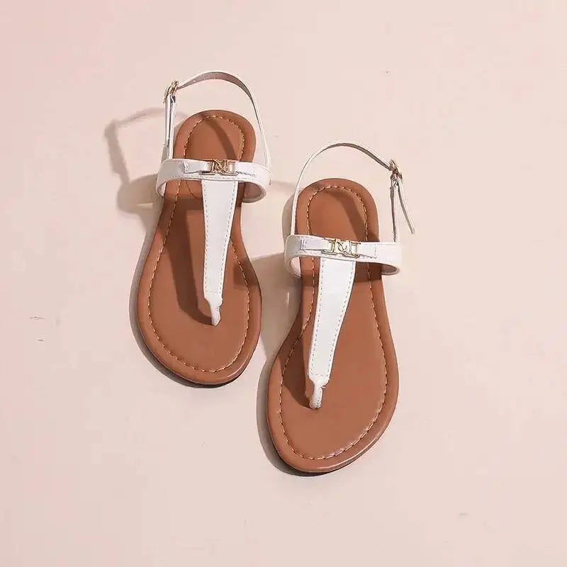 2025 Women's Shoes Fashion Daily Sandals Women Buckle Strap Flat With Outdoor Open Toe Female Shoe