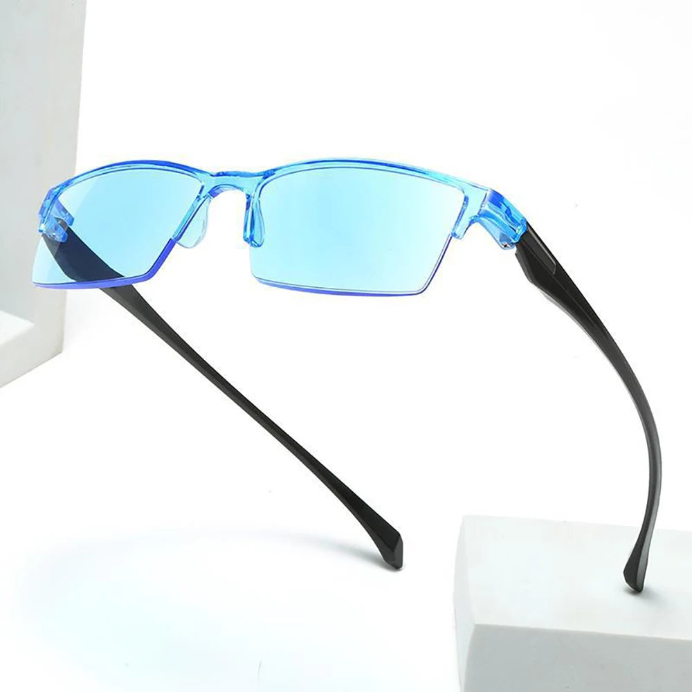 Intelligent Zoom Frameless Reading Glasses Fashion Presbyopia Glasses Hyperopia Glasses Unisex Anti-reflective Computer Eyeglass