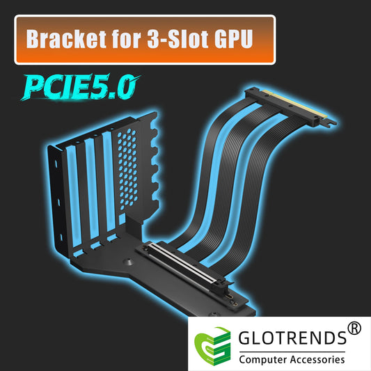 PCIe 5.0 GPU Support Bracket for RTX5090(Ti) RX9070(XT), 3-Slot GPU Vertical Mount
