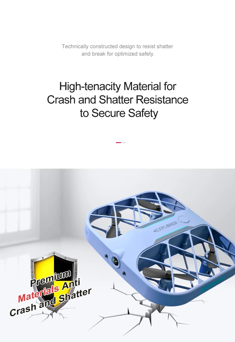 Mini Drone With 4k Professional Camera Air Hover 360° Roll Wide-Angle Camera Portable Long Life Remote Control Helicopter Toy