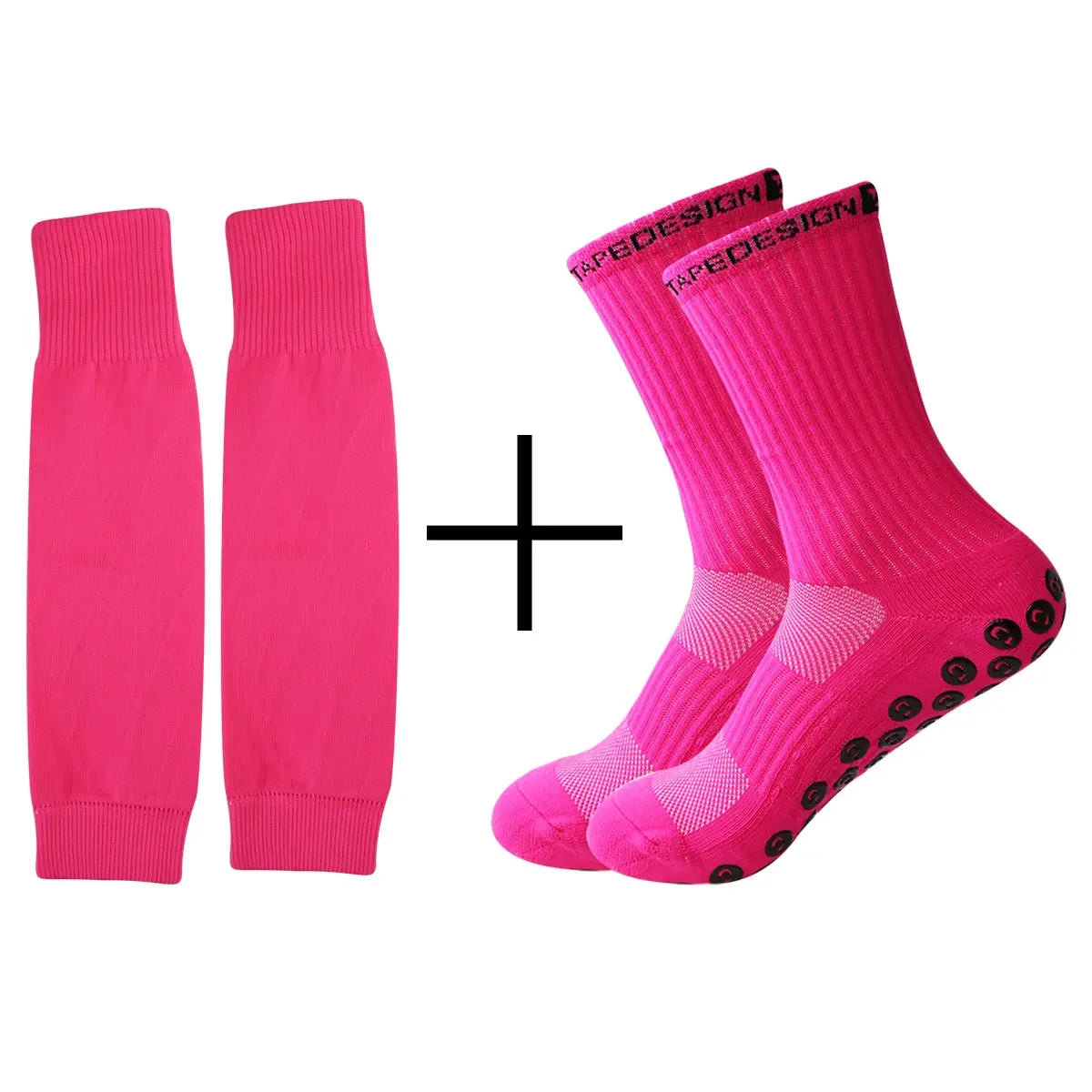 2 sets of professional non-slip sports socks, non-slip rubber grip mat, football socks, yoga jump rope boxing