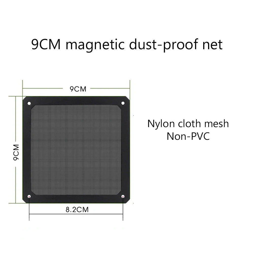 1-5PCS PC Case Filter Net 8/9/12/14cm Magnetic Frame Dust Filter Dustproof Mesh Cover Net Guard with Hole Computer Accessories
