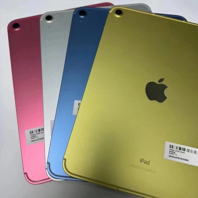 Original Apple iPad 10 (2022) 10th Gen 10.9Inch 64GB  WiFi + Cellular 5G Face ID 12MP Unlocked Used Tablet 95% Like New