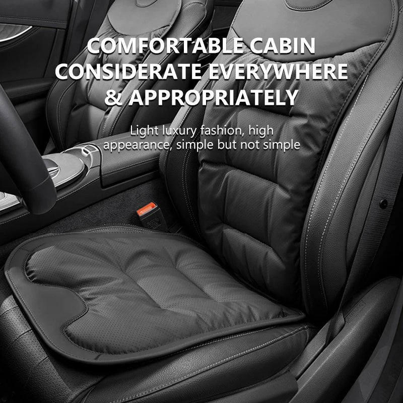 SEAMETAL Nappa Leather Car Seat Cover Universal Winter Seat Cover Soft Breathable Seat Cushion With Waist Pad Comfortable Mats