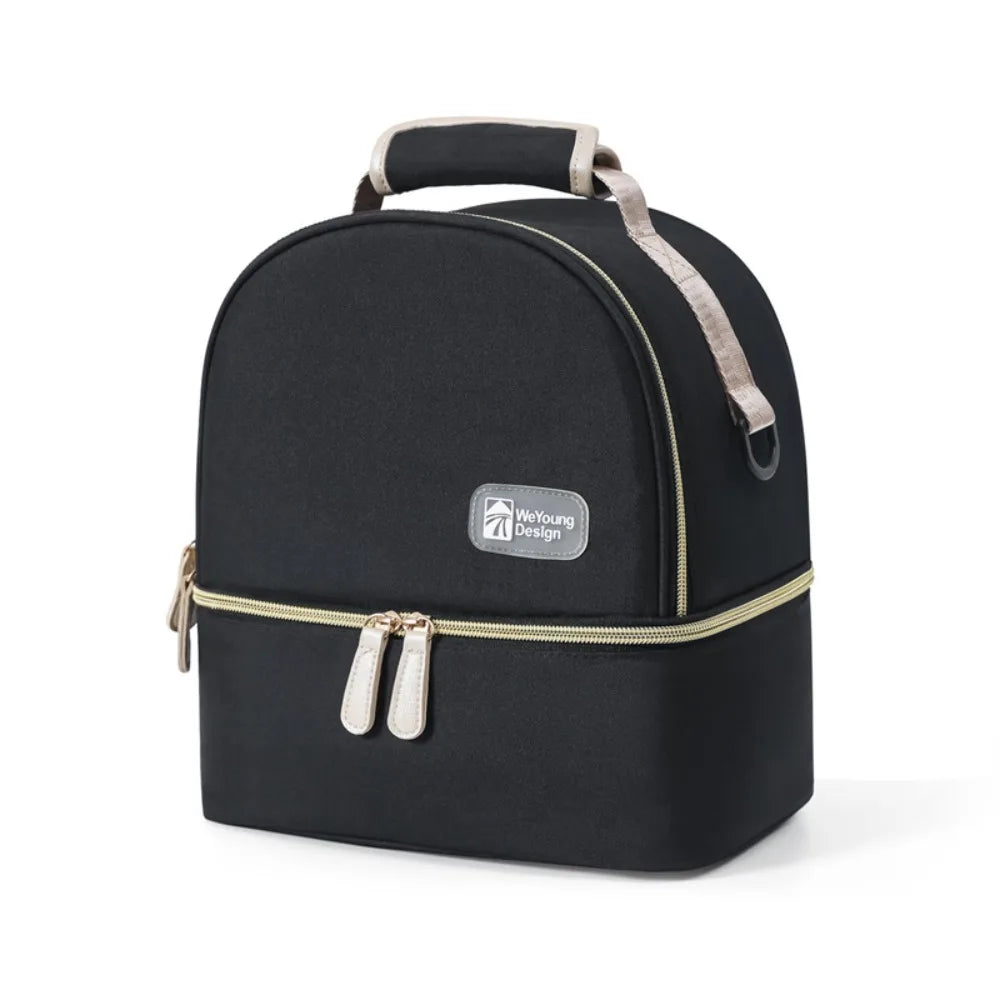 Multifunctional Maternity Backpack Double Layer Lightweight Breastmilk Cooler Bag Large Capacity Portable Lunch Bag Women Kid