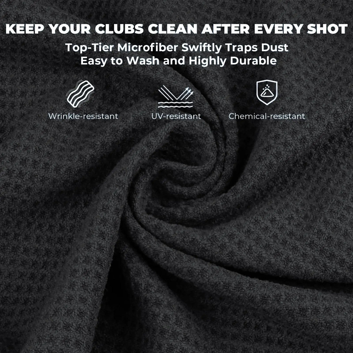 Golf Towel Microfiber Fabric For Golf Lovers Soft Absorbent Golf Club Cleaner Rag Clip Golf Accessories Golf Club Cleaning Towel