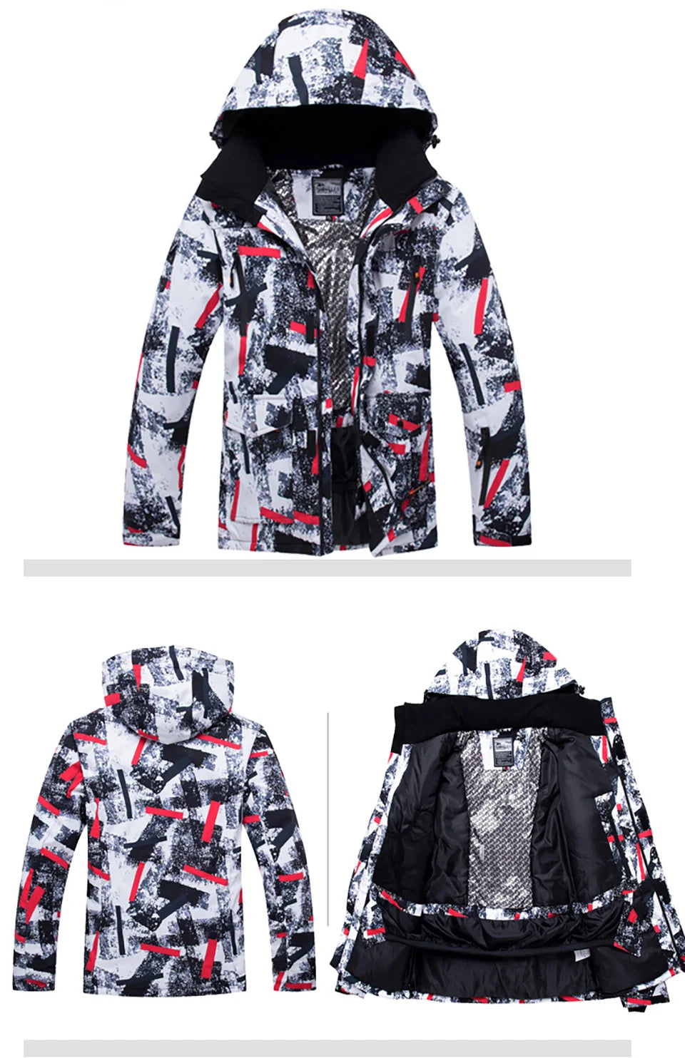 Winter Ski Suit for Men Outdoor Sports Warm Windproof Waterproof Snow Jackets Pants Male Ski Equipment Snowboard Jacket SK032