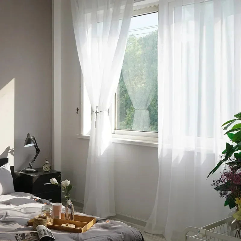 Embroidered Chenille Velvet Curtains for Living Room Bedroom European Modern Brown Gold Sheer Tulle Windows Backdrop Valance