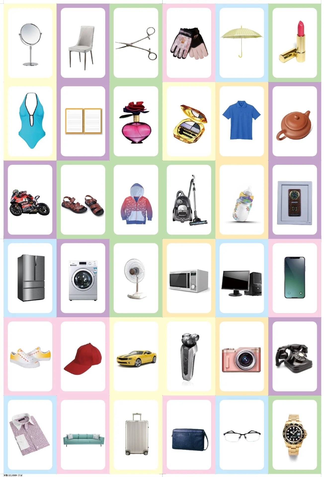 36Pcs Kids Cognition Card Shape Animal Color Teaching Baby English Learning Word Card Education Toys Montessori Material Gift