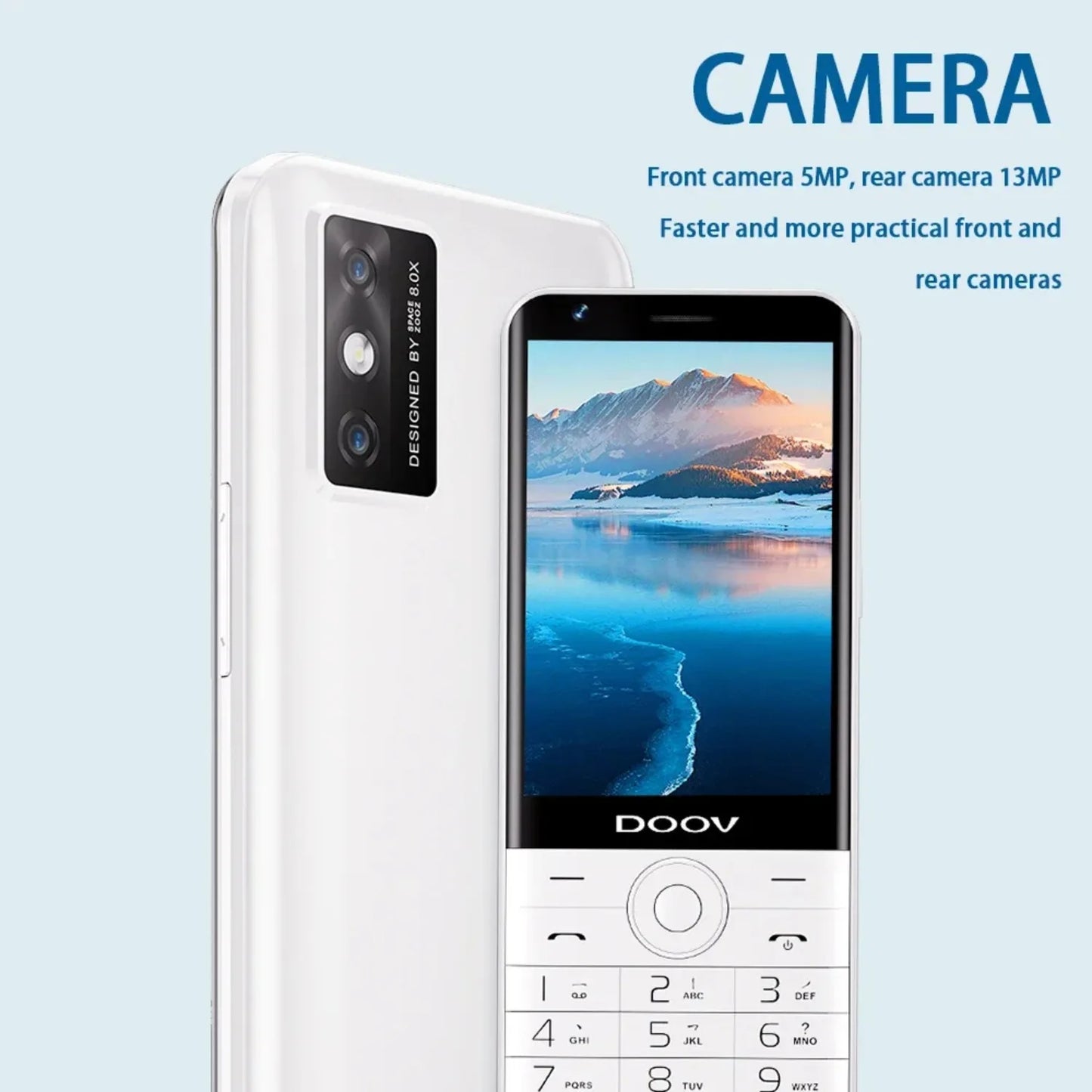 UNIWA DOOV R17 Pro 4G Mobile Phone Smart Touch Screen Whatsapp Android 13 Keypad Phones 3.54" 4GB 64GB 2300mAh Cellphone