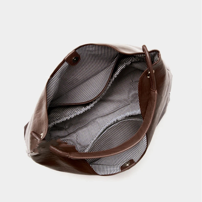 Toptrends Cowhide Genuine Leather Large Underarm Shoulder Bags For Women 2025 Luxury Designer Hobo Tote Bucket Ladies Handbags