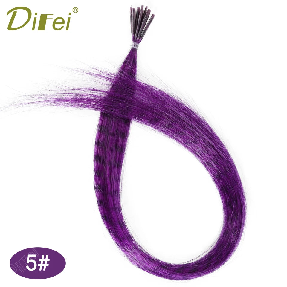 Synthetic Wig Extensions for Women 10 Strands/Pack Colorful Feather Hair Extensions Wig Accessories Suitable for Daily Wear