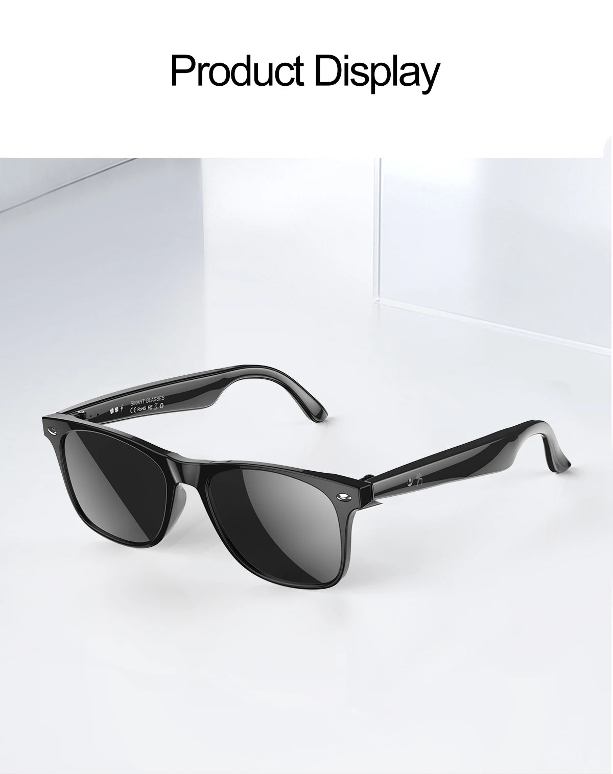 Upgrade Smart Glasses 134 Online Languages AI Automatic Translation Conversation with Speaker UV Protected Bluetooth Sunglasses